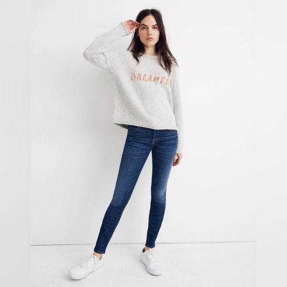 Madewell Dreamer Embroidered Alpaca Cotton Blend Keaton Pullover Sweater Size M - Picture 13 of 13